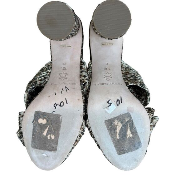 Loeffler Randall Animal Print Penny Pleated Bow Heeled Mule Sandal Size 10.5 - Picture 7 of 8